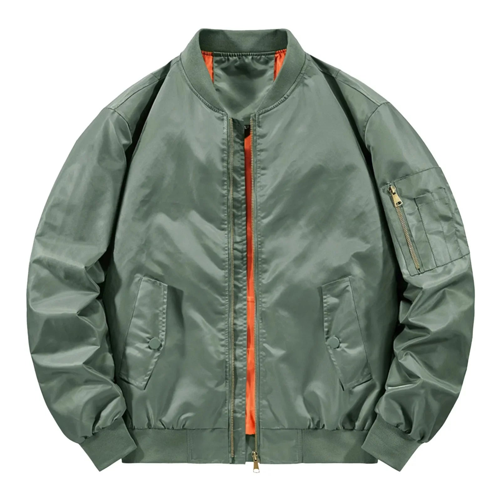 Mens Bomber Jacket  New Spring Autumn Male Baseball Jackets Pilot Men Outwear Army Green Coat Zipper Men'S Tactical Uniform