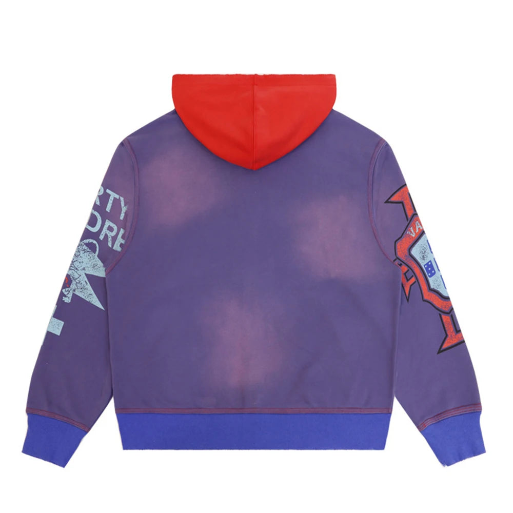 New Fashion Autumn Graffiti Letter Print Terry Hooded Hoodies for Men and Women Pullover Hip Hop Loose Cotton Sweatshirts