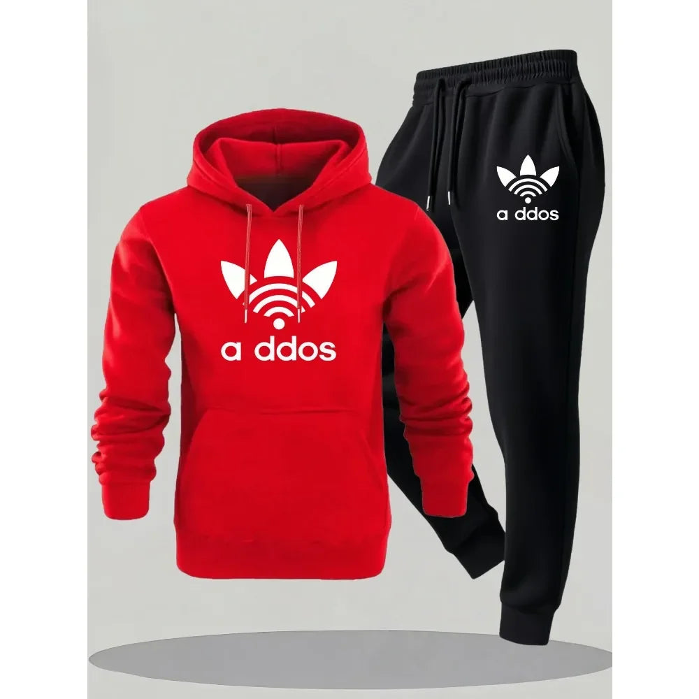 New Fall and Winter Fashionable Men's Suits. Popular Men's Printed, Comfortable and Breathable Clothing. Men's Hooded