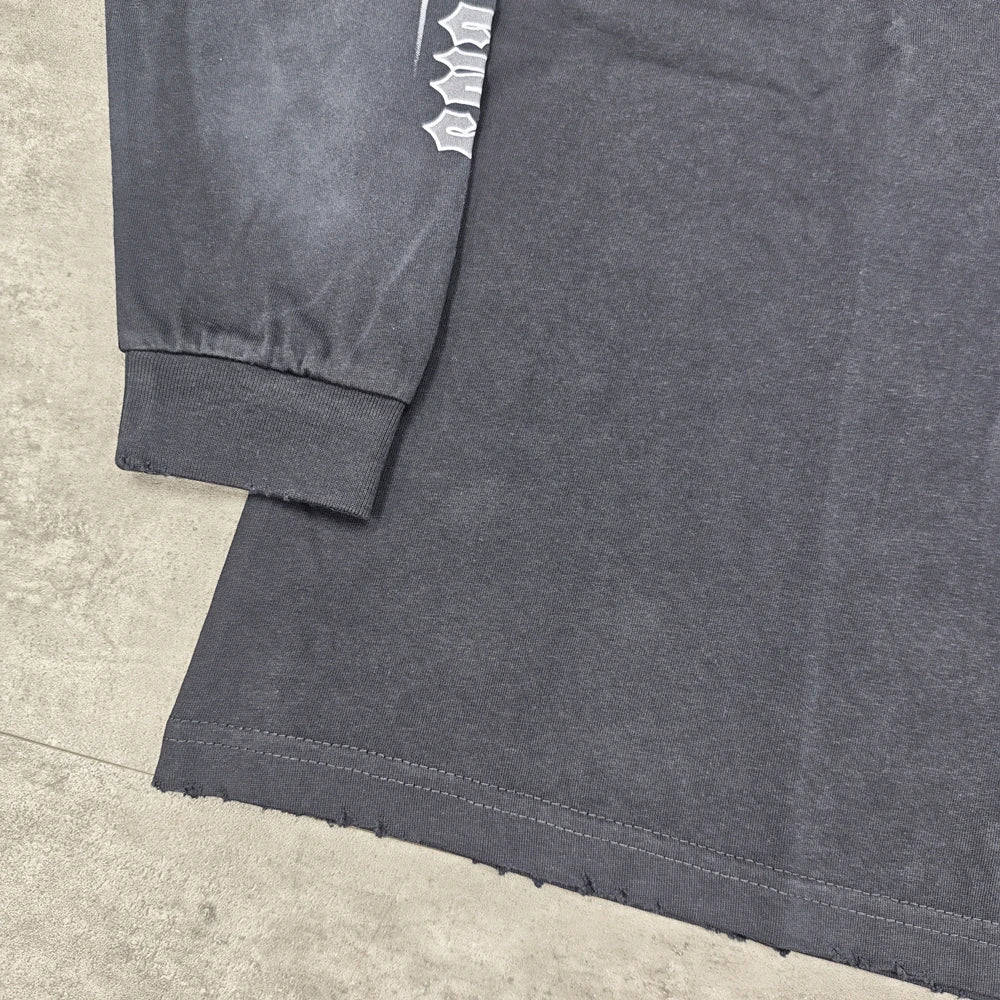 Yao Fashion Streetwear Luxuy Vintage Loose Baggy High Street Sport Autumn High Qualit Cotton Long Sleeve T Shirt For Men Unisex