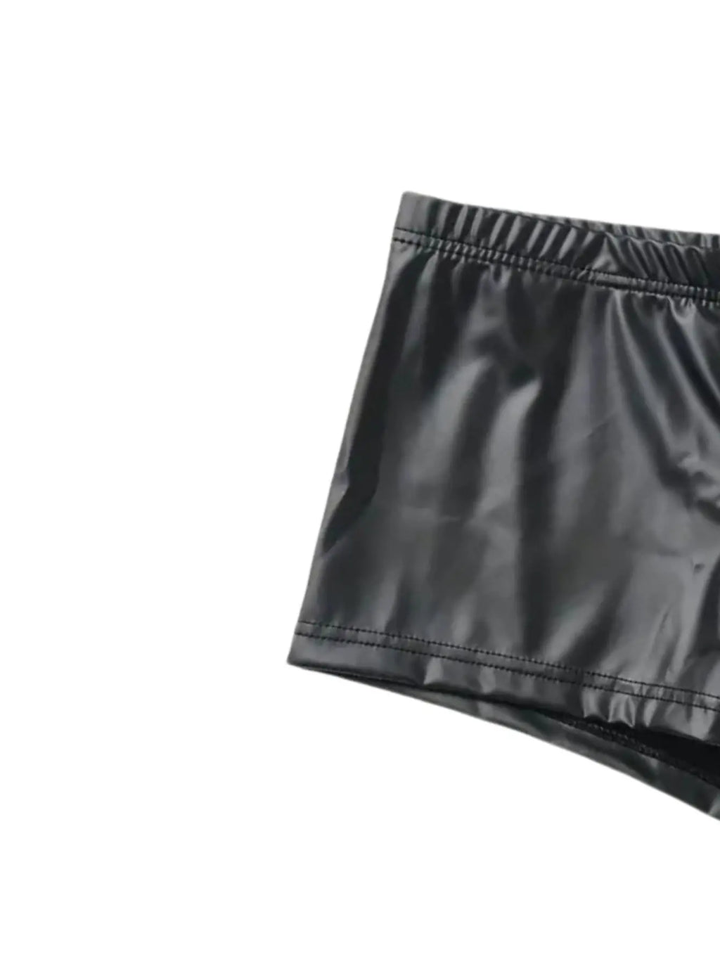 1pc men's PU leather flat corner shorts, sexy, suitable for dress up parties, adult novelty, nightclub parties, sweet gifts