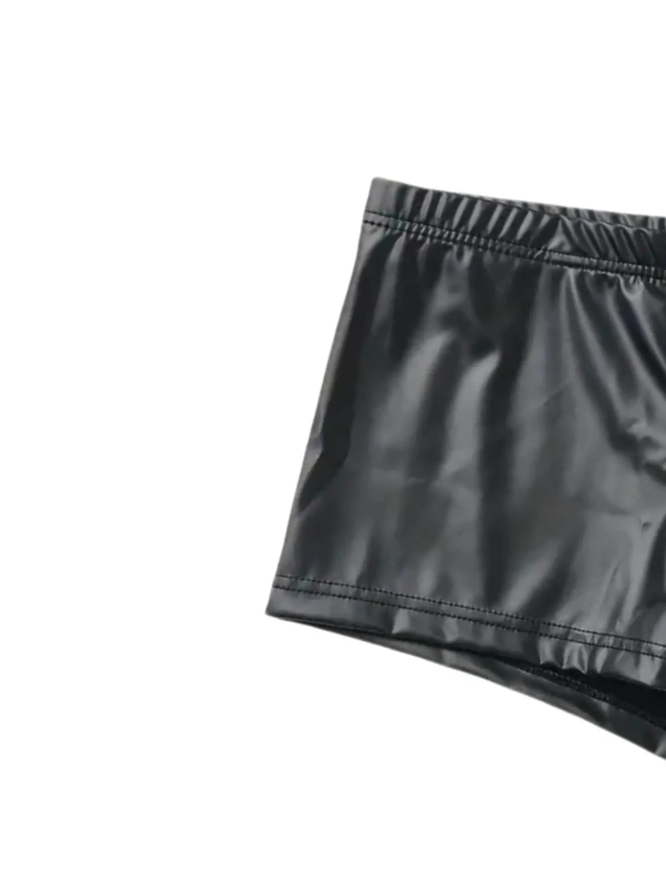 1pc men's PU leather flat corner shorts, sexy, suitable for dress up parties, adult novelty, nightclub parties, sweet gifts
