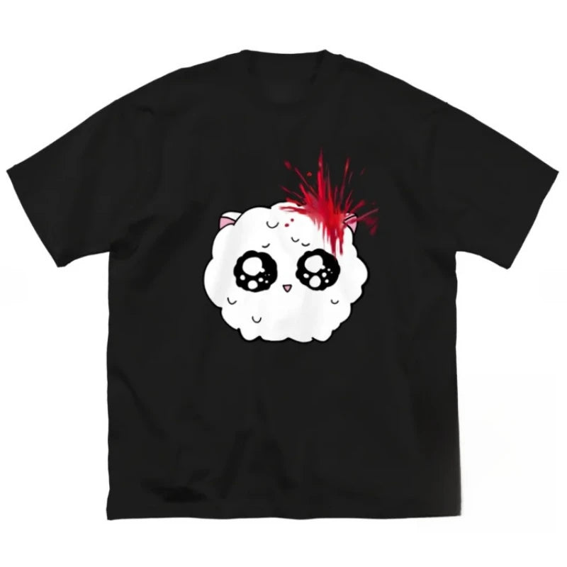 Fashionable men's pattern printed T-shirt, 100% cotton loose short-sleeved high-quality casual T-shirt