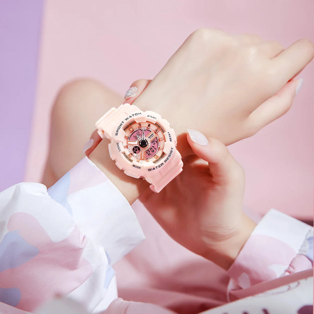 SKMEI World Time LED Light Digital Electronics Watches For Men Women Sports Quartz Watch Waterproof Wristwatches Horloges Mannen