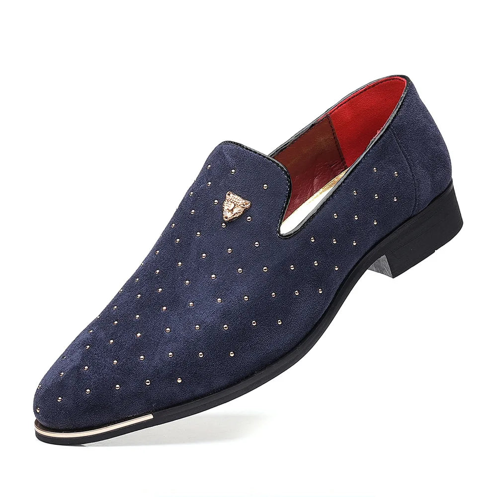 Luxury Men Dress Shoes Suede Men Casual Shoes Elegant Comfortable Loafers Designer Business Leather Shoes for Men Zapatos Hombre