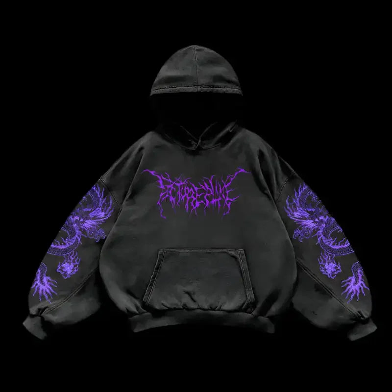 Y2k gothic dark female warrior hoodies men oversized sweatshirt couples punk tops streetwear goth harajuku women men clothing