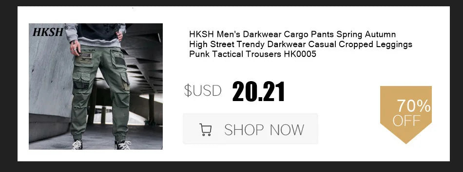 HKSH Spring Autumn New Men's RO Style Shark Hat Chic 4 Eyes Zipper Hooded Fashion Coat Dark Punk Hoodies Tide Sweatshirt HK0967