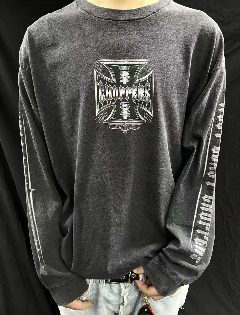 Vintage West Coast Choppers 25SS Rare Edition Long Sleeves T Shirt Men Women Iron Cross Tee Tops T-Shirts