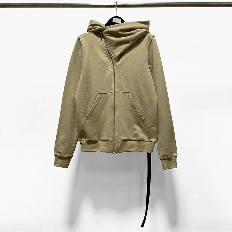 Owen Seak Men Hoodies Sweatshirts Gothic Men's Clothing Oversized Autumn High Street Hip Hop Women Black Zip Jacket