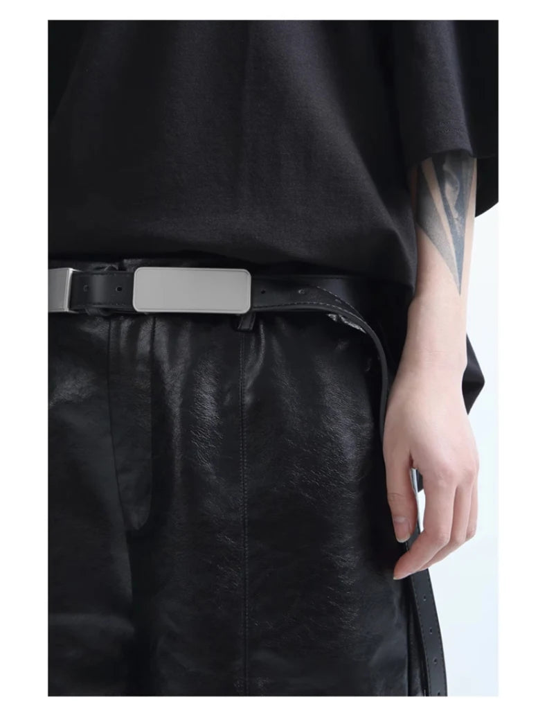 Mauroicardi Spring Summer Loose Casual Soft Black Pu Leather Shorts for Men Mens Elastic Waist Short Straight Pants Clothes 2023