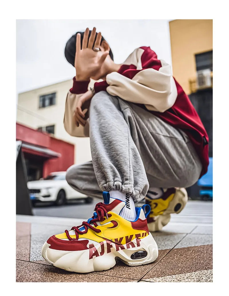 Sneakers for Men Fashion Versatile Men Comfortable Casual Shoes Thick-soled Height-increasing Men Shoes Tênis Zapatillas Deporte