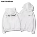 White-gray letter printed hooded sweatshirt for men and women, 25 autumn-winter new fashion loose casual Y2K top men's tracksuit