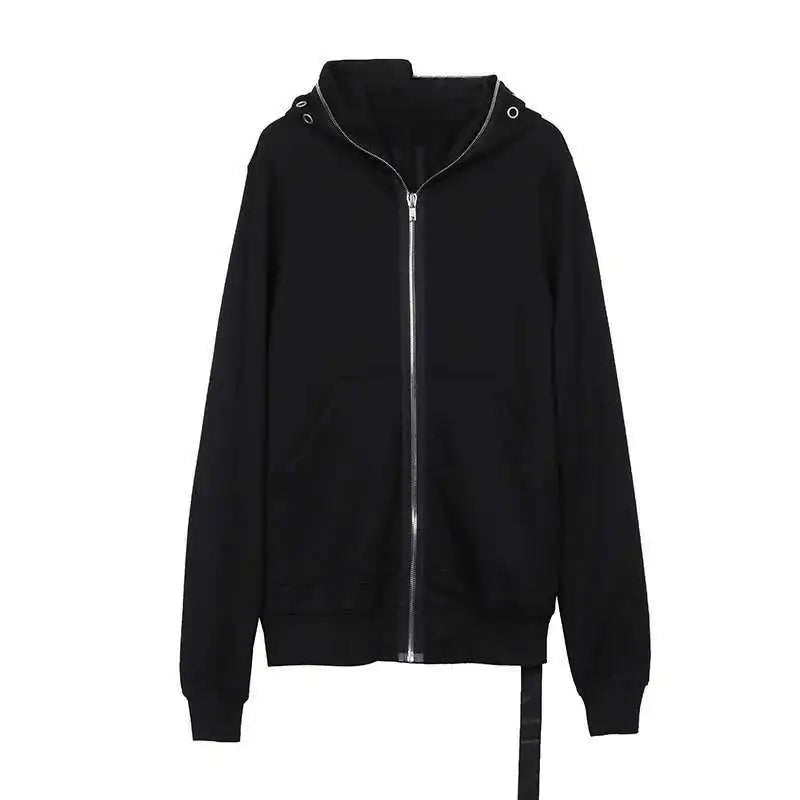 HKSH Spring Autumn New Men's RO Style Shark Hat Chic 4 Eyes Zipper Hooded Fashion Coat Dark Punk Hoodies Tide Sweatshirt HK0967