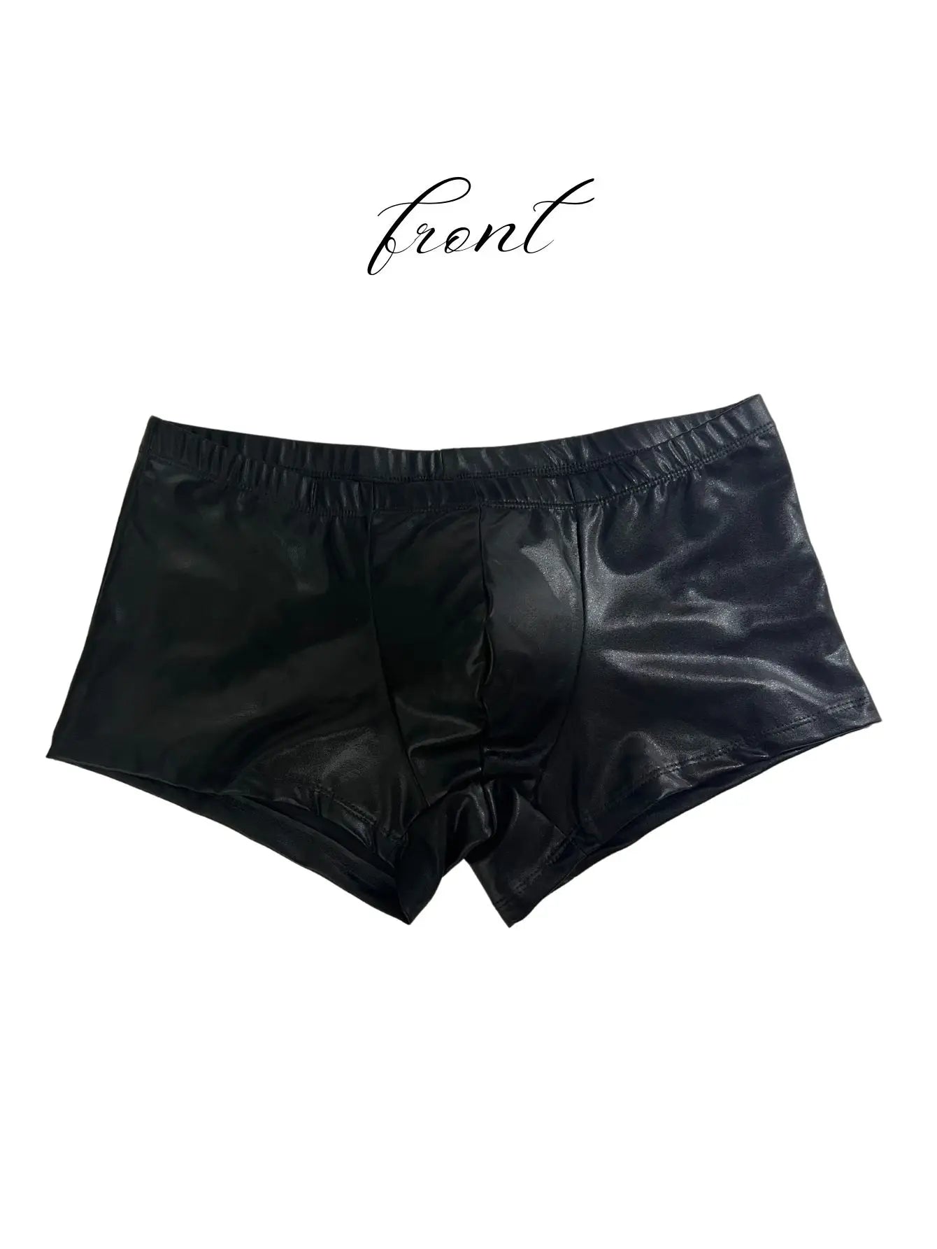 1pc men's PU leather flat corner shorts, sexy, suitable for dress up parties, adult novelty, nightclub parties, sweet gifts