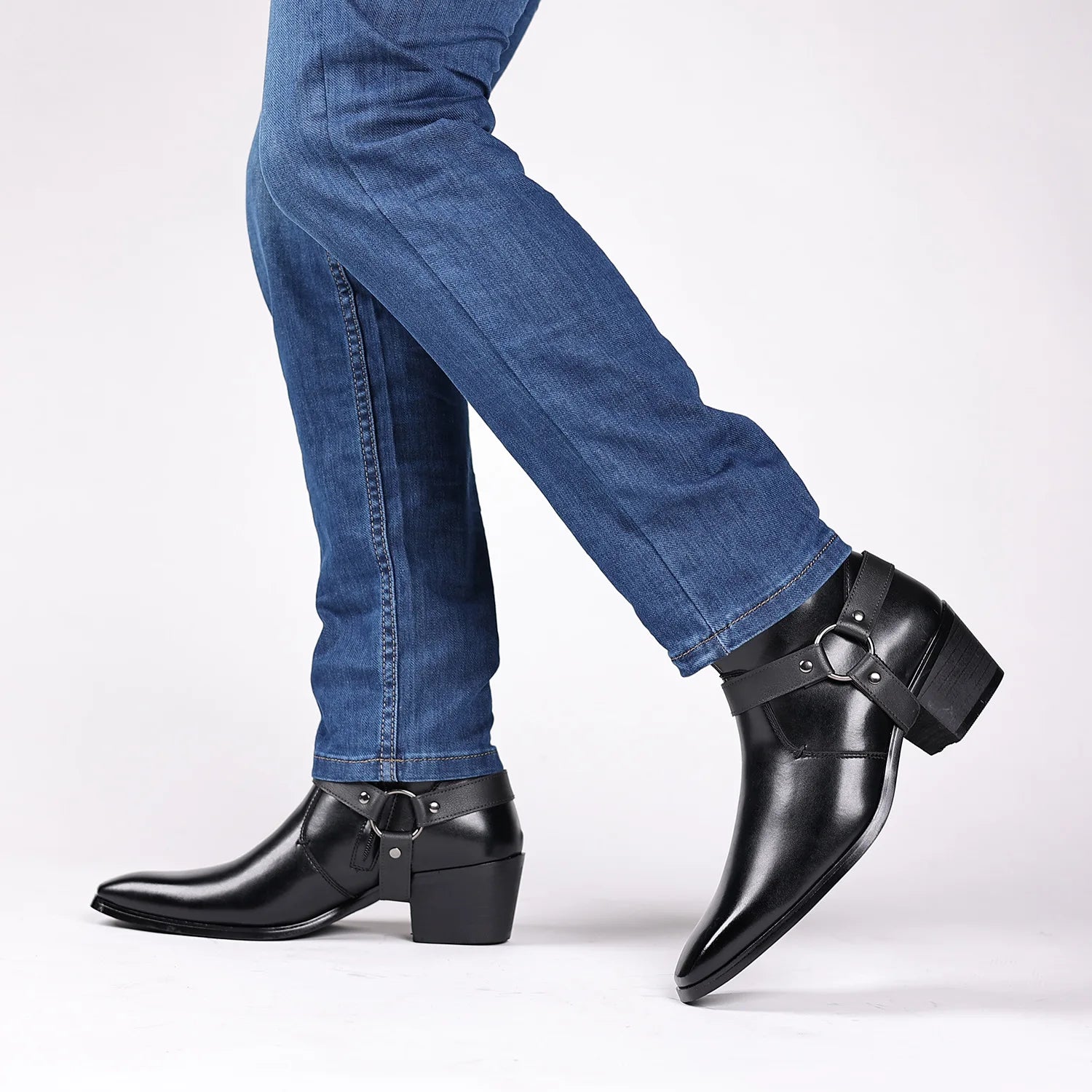 British High-Top Leather Boot