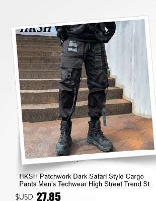 HKSH Spring Autumn New Men's RO Style Shark Hat Chic 4 Eyes Zipper Hooded Fashion Coat Dark Punk Hoodies Tide Sweatshirt HK0967