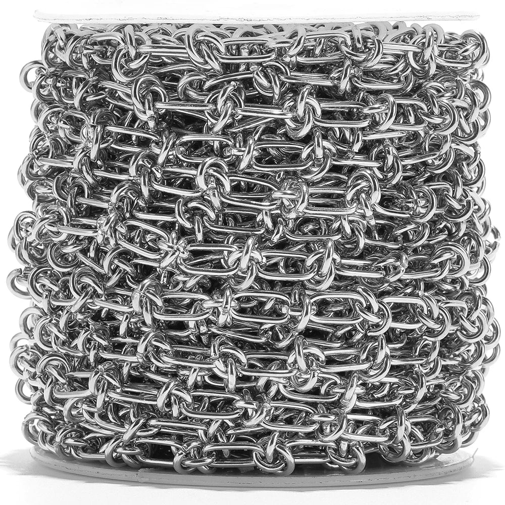 1 Meter Stainless Steel Gold Chunky Knot Big Chains for DIY Hip Hop Men Necklaces Findings Bracelets Supplies Jewelry Making