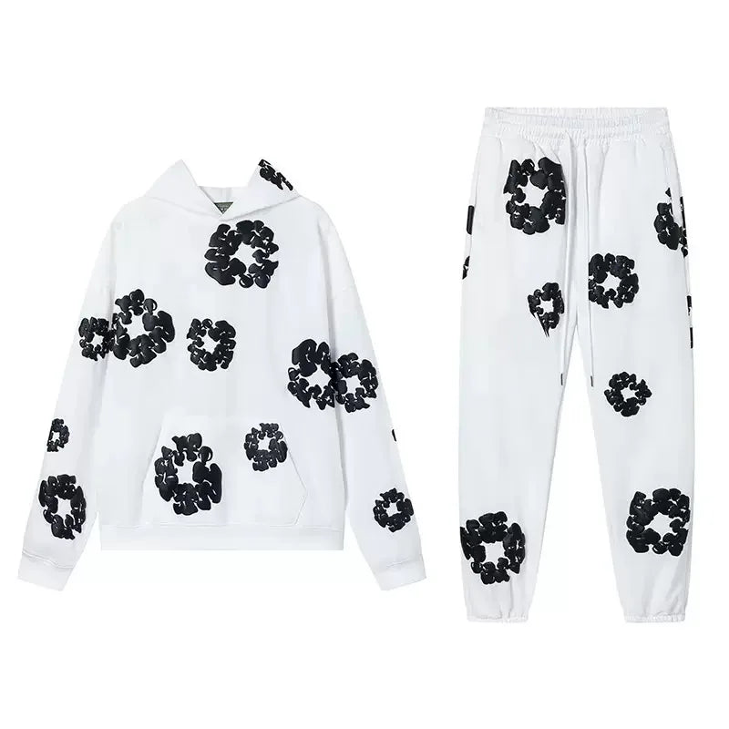 DENIM TEARS brand hot selling new fashionable foam cotton printed hoodie, European and American fashionable men's sports suit
