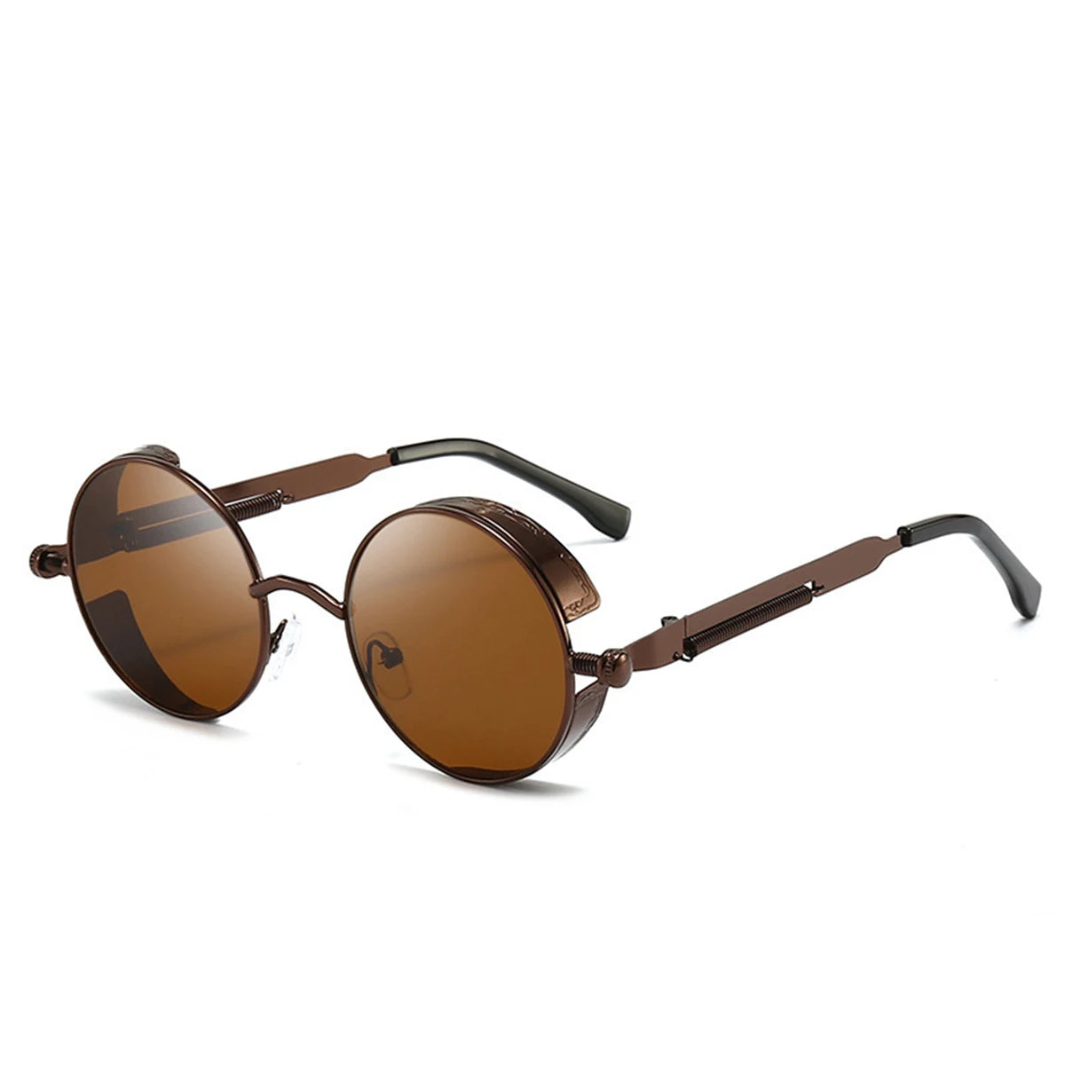Retro Punk Sunglasses Round Anti Reflective Sun Glasses Men and Women Driving UV Protection Glasses UV400 Eyewear