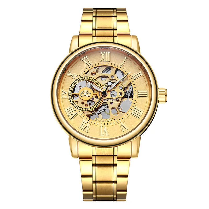 Watches, fully automatic mechanical watches, foreign trade watches for men, men's through-the-bottom hollow mechanical watches