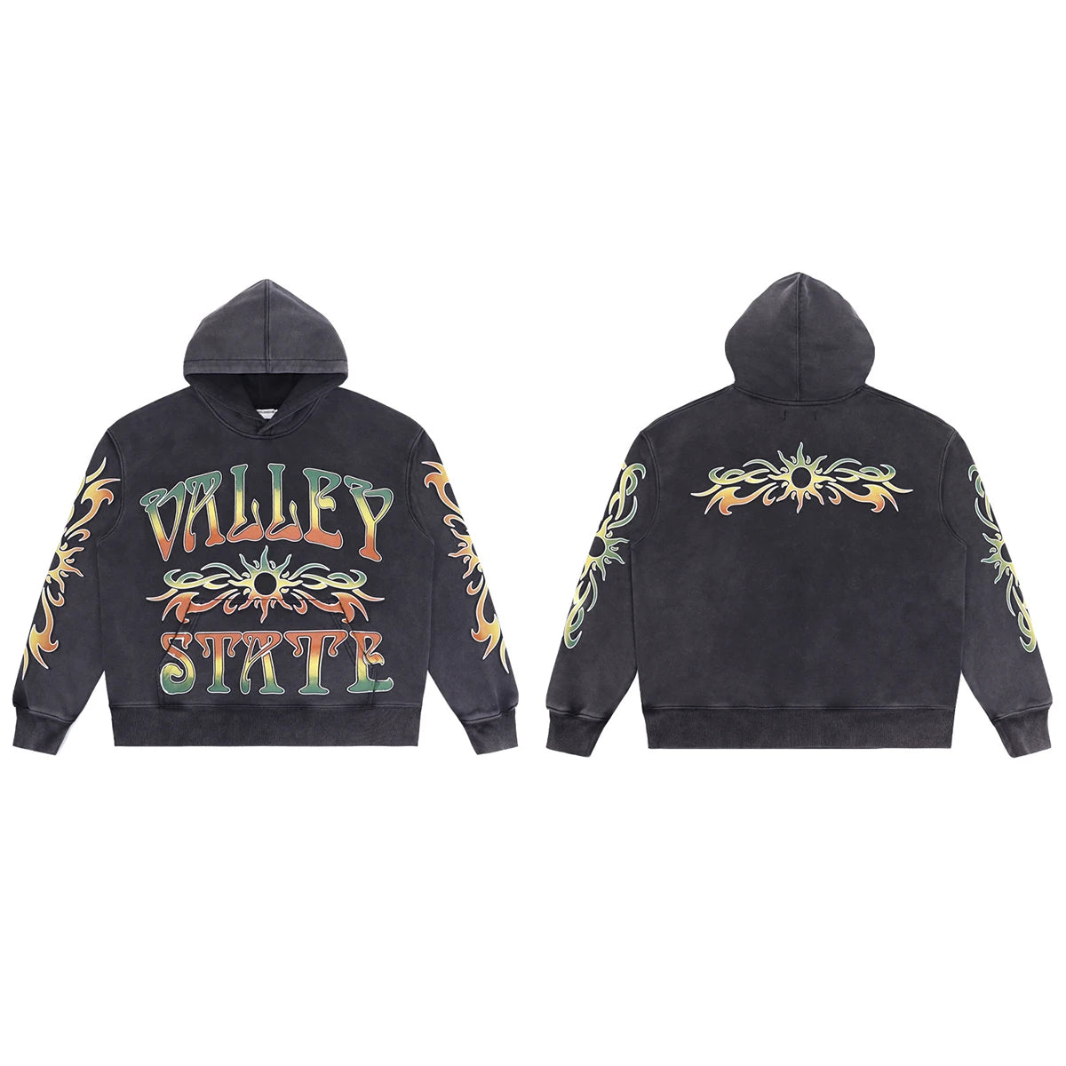 New Fashion Autumn Graffiti Letter Print Terry Hooded Hoodies for Men and Women Pullover Hip Hop Loose Cotton Sweatshirts
