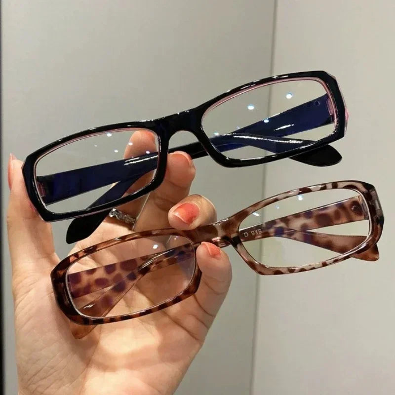 Small Square Frame Glasses Women Retro Harajuku Eyeglasses Clear Reading Spectacle Blue Light Blocking Eyewears
