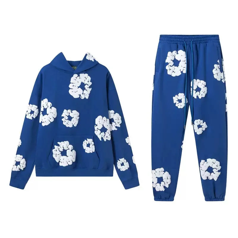 DENIM TEARS brand hot selling new fashionable foam cotton printed hoodie, European and American fashionable men's sports suit