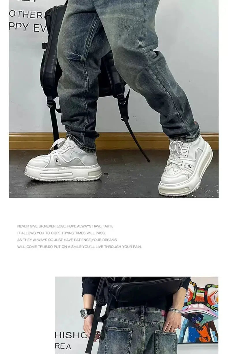 Fashion Brand Retro Washed Pure Cotton Jeans for Men Loose Small Right Angle Personalized Embroidery Versatile Casual Pants