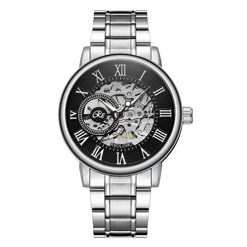 Watches, fully automatic mechanical watches, foreign trade watches for men, men's through-the-bottom hollow mechanical watches