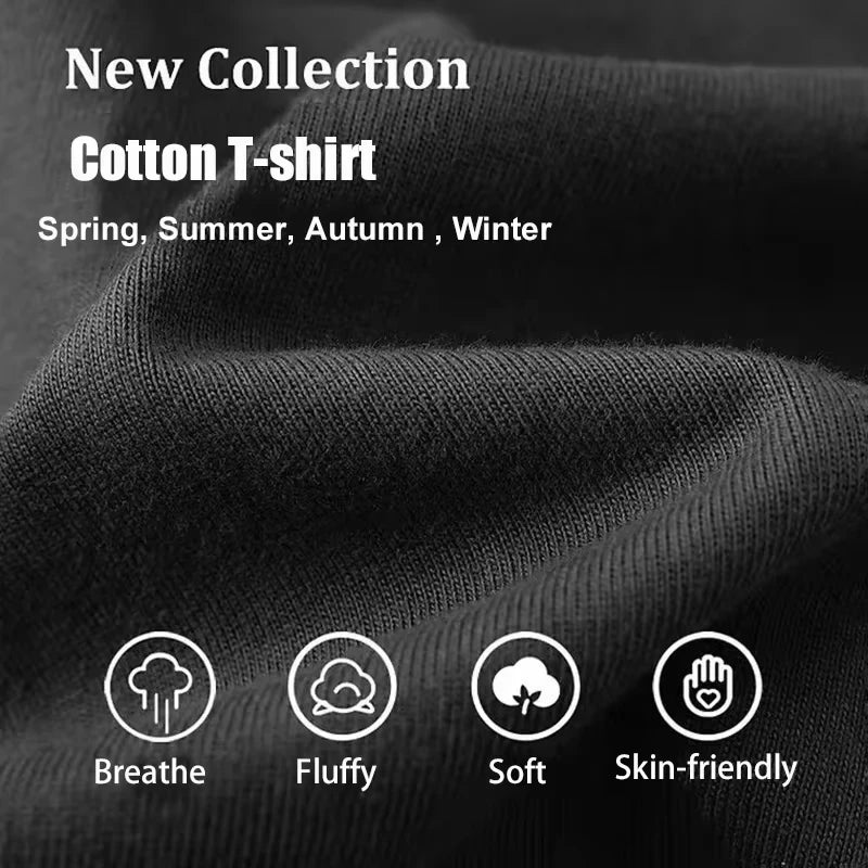 2026 Summer Men's Short-Sleeved Fashion New Product - Multi-purpose Cool Youthful Casual Round-neck Fun Print Cotton T-Shirt Top