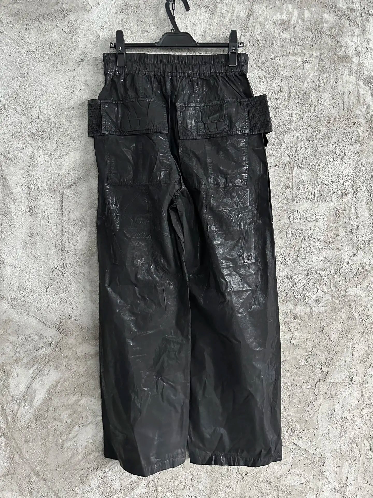 Owen Seak Men Oil wax Denim Jeans Classic Gothic Men's Coated Casual High Street Straight Hip Hop Women Solid Jeans Loose Pants