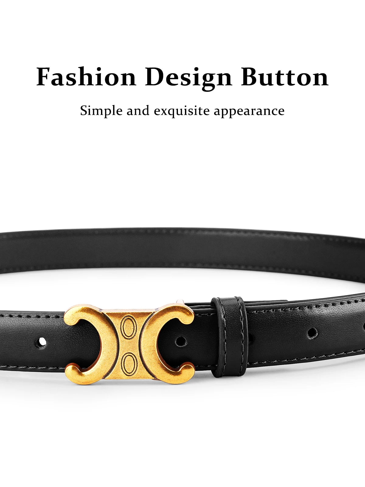 Luxury women's belts fashionable and versatile designer belts retro belts to match dresses and jeans