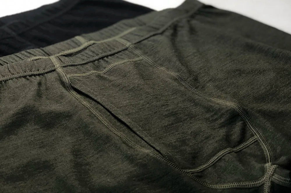 Men's 100% Merino Wool Boxer Briefs Outdoor Sports Long Leg Men Underwear Boxers Soft Breathable No Odor Man Boxershorts