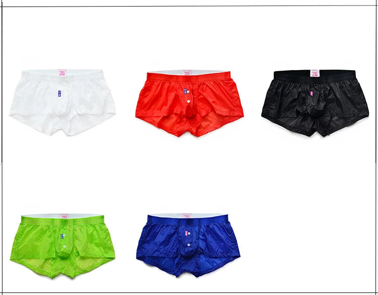 Man's Underwear Boxershorts Underpants Ropa Interior Hombre Gay Solid U Pouch Men Underwear Men's Boxer Summer Thin Cuecas
