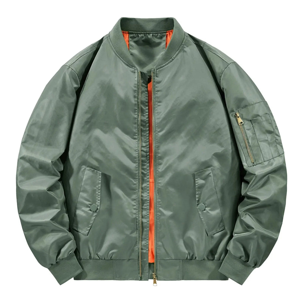 Mens Bomber Jacket  New Spring Autumn Male Baseball Jackets Pilot Men Outwear Army Green Coat Zipper Men'S Tactical Uniform