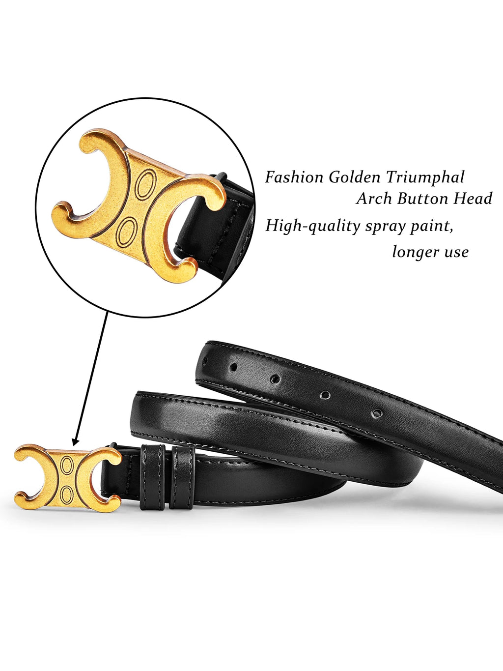 Luxury women's belts fashionable and versatile designer belts retro belts to match dresses and jeans