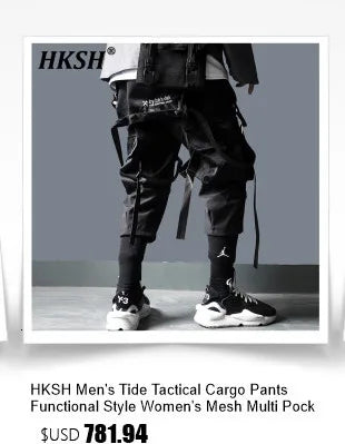 HKSH Spring Autumn New Men's RO Style Shark Hat Chic 4 Eyes Zipper Hooded Fashion Coat Dark Punk Hoodies Tide Sweatshirt HK0967