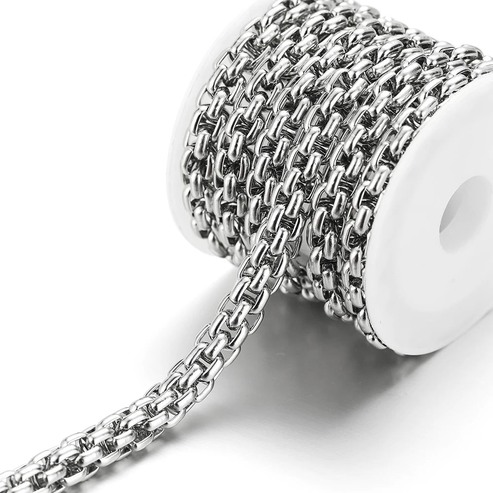 1 Meter Stainless Steel Handmade Punk Chains DIY Hip Hop Women Men Necklaces Findings Bracelets Jewelry Making Accessories