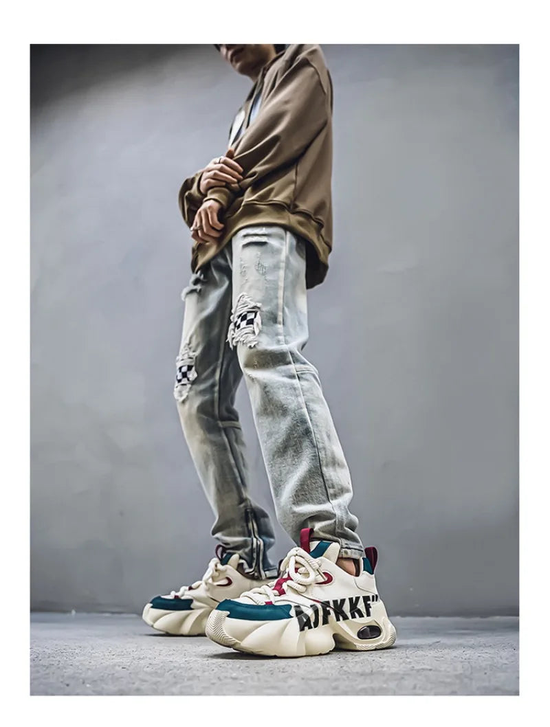 Sneakers for Men Fashion Versatile Men Comfortable Casual Shoes Thick-soled Height-increasing Men Shoes Tênis Zapatillas Deporte