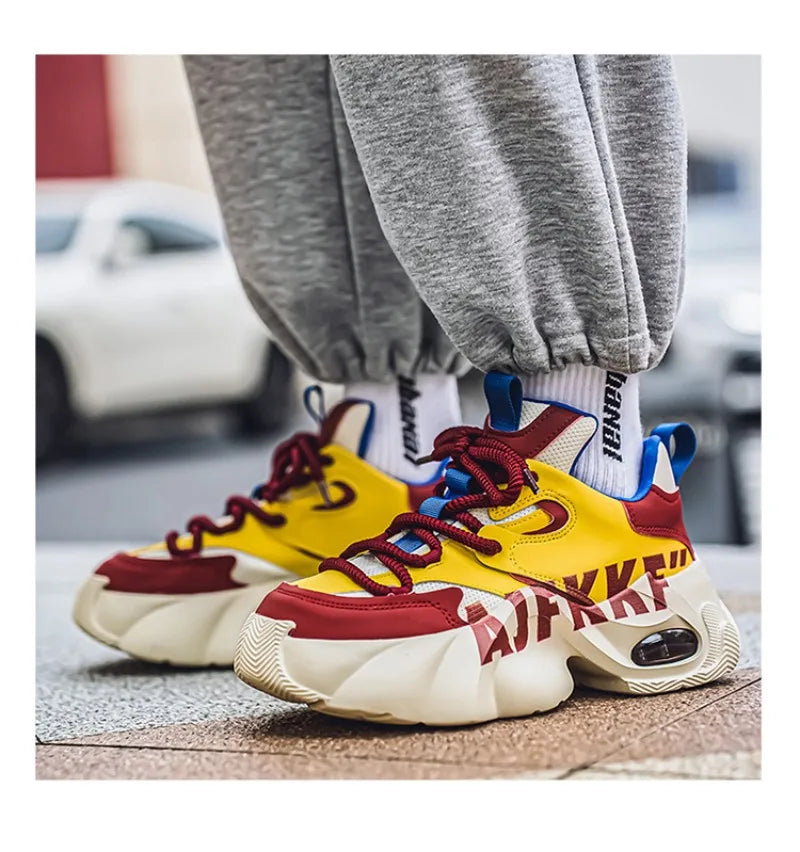 Sneakers for Men Fashion Versatile Men Comfortable Casual Shoes Thick-soled Height-increasing Men Shoes Tênis Zapatillas Deporte