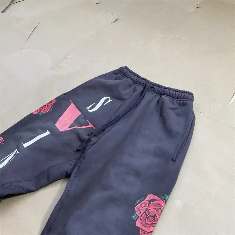 Sanskrit Printing Apricot Saint Sweatpants Men Women Jogger Drawstring Pants