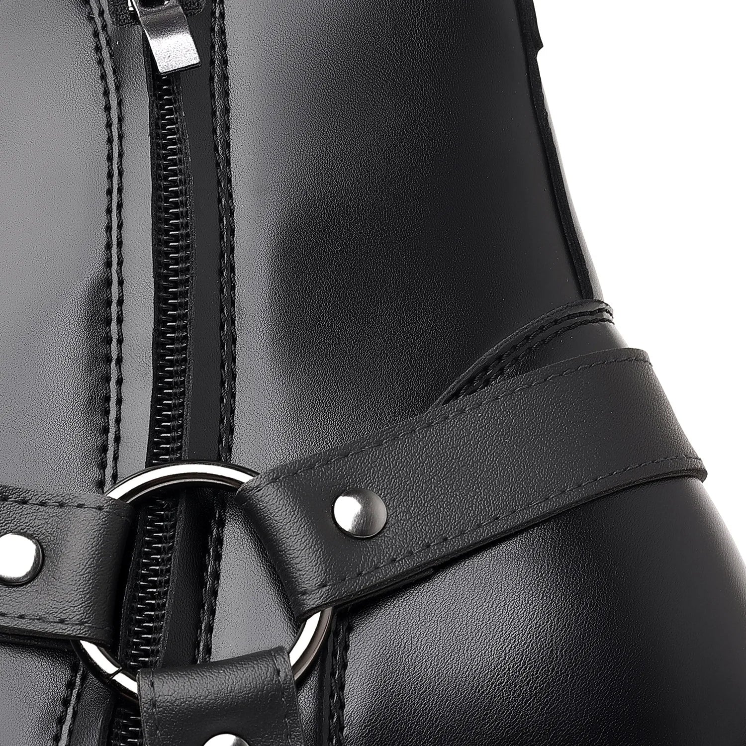 Men's leather shoes, British sleeve, retro handcrafted high-top business leather boots