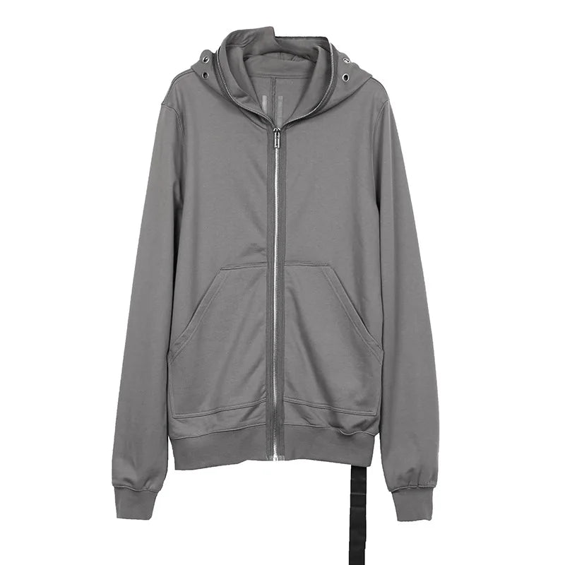 HKSH Spring Autumn New Men's RO Style Shark Hat Chic 4 Eyes Zipper Hooded Fashion Coat Dark Punk Hoodies Tide Sweatshirt HK0967