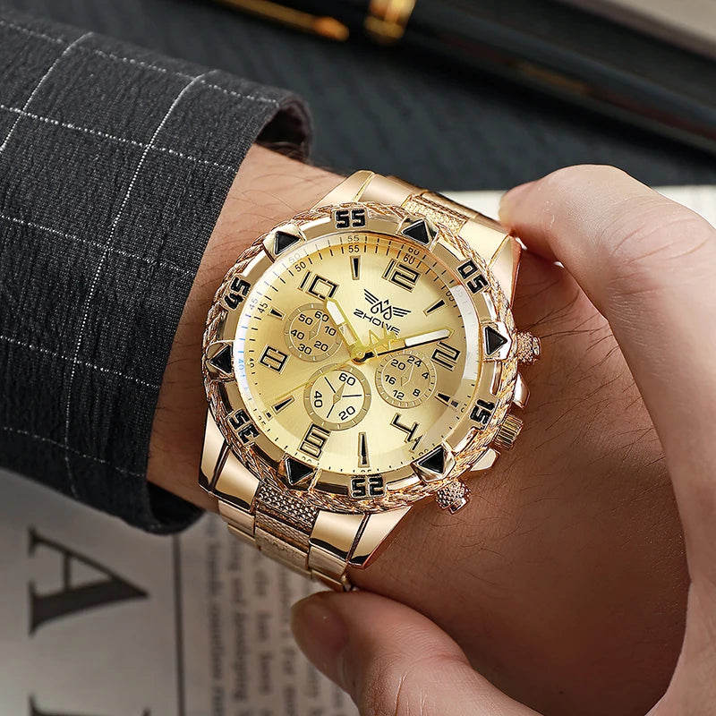 Mens Reloj Luxury Brand Watches For Mens Fashion High Quality Luxury Simple WristWatch Business Full Steel Sports Male Clock