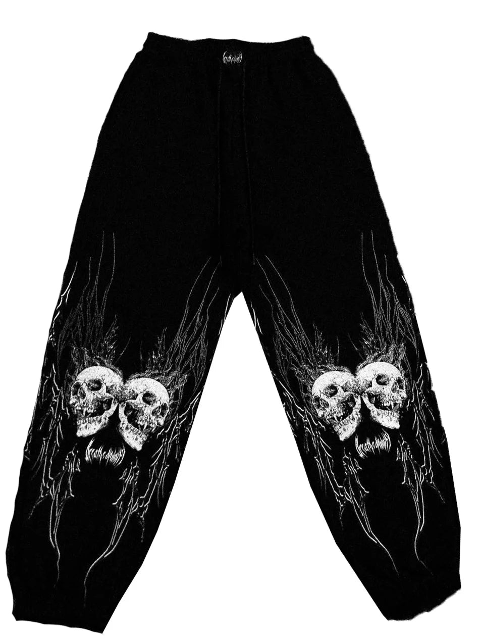 Streetwear Vintage Dark Punk Clothes High Street New Y2k Hip-Hop Street Dance Pants Casual Oversized Workwear Straight Leg Pants