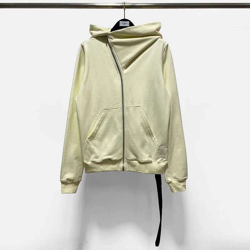 Owen Seak Men Hoodies Sweatshirts Gothic Men's Clothing Oversized Autumn High Street Hip Hop Women Black Zip Jacket