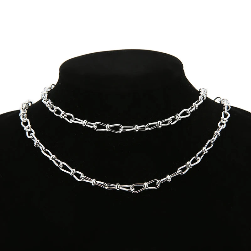 1 Meter Stainless Steel Oval Chunky Knot Chain Heavy Punk Necklaces Chains Handmade Bracelets DIY Jewelry Findings Making