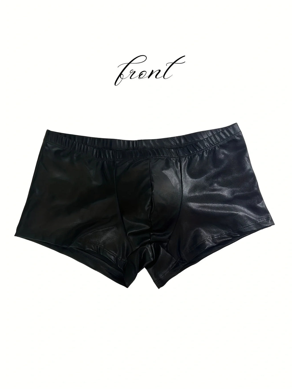 1pc men's PU leather flat corner shorts, sexy, suitable for dress up parties, adult novelty, nightclub parties, sweet gifts
