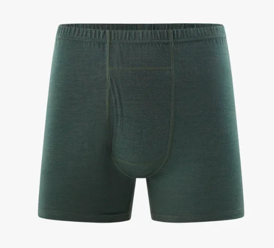 Men's 100% Merino Wool Boxer Briefs Outdoor Sports Long Leg Men Underwear Boxers Soft Breathable No Odor Man Boxershorts