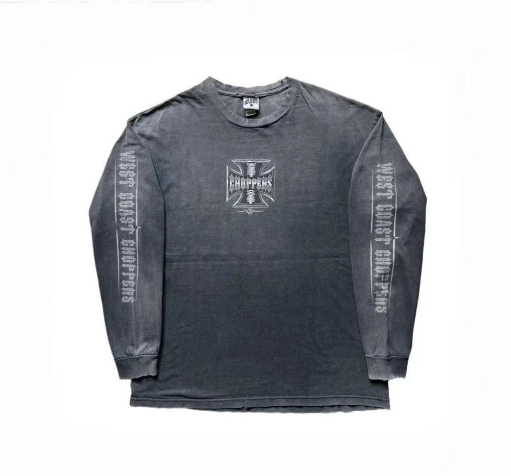 Vintage West Coast Choppers 25SS Rare Edition Long Sleeves T Shirt Men Women Iron Cross Tee Tops T-Shirts